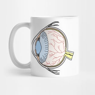 Colorful Eyeball Line Art Large Mug